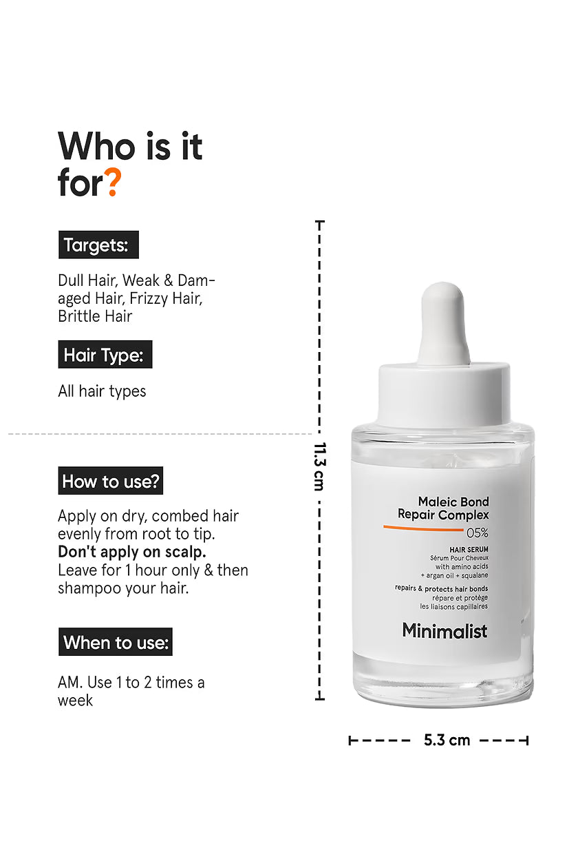 Minimalist Maleic Bond Repair Complex 5% Hair Serum 50ml