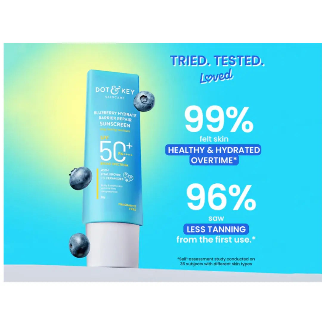 DOT & KEY Blueberry Hydrate Barrier Repair Sunscreen Spf 50, 50ml