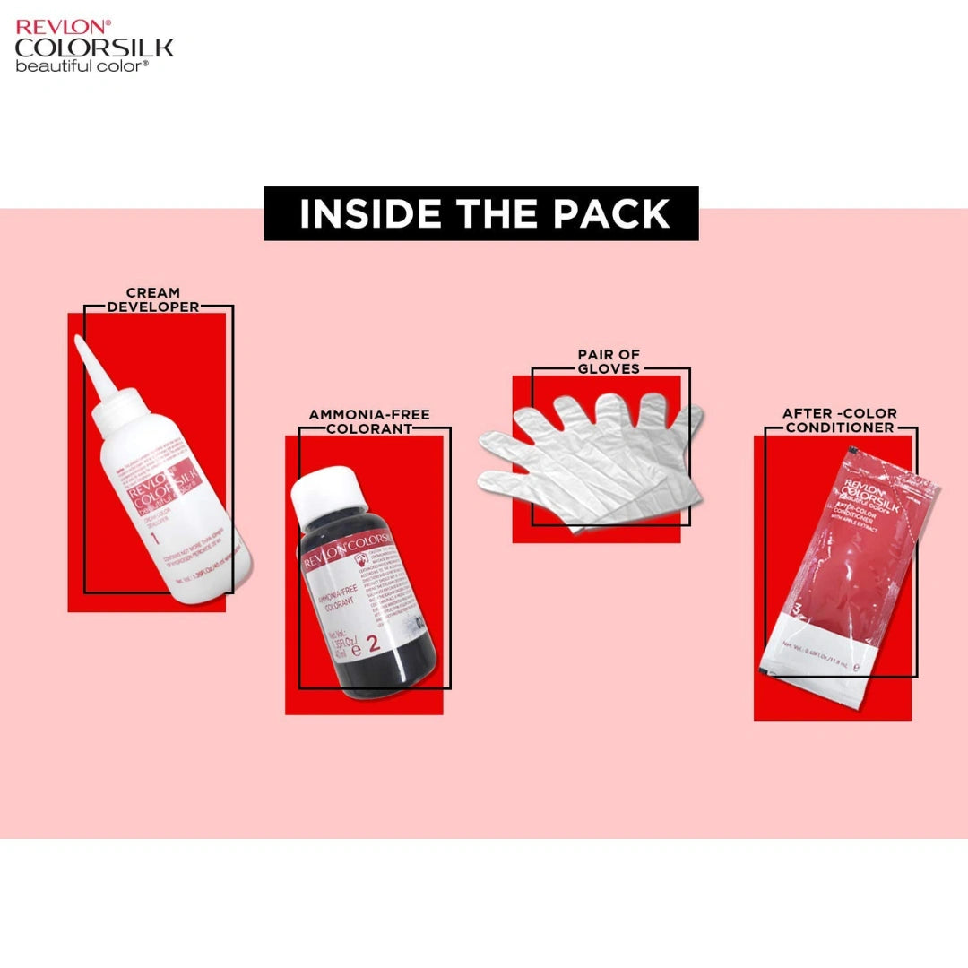 Revlon Colorsilk Permanent Hair Colour With Keratin (Dark Mahogany Brown 3RB)