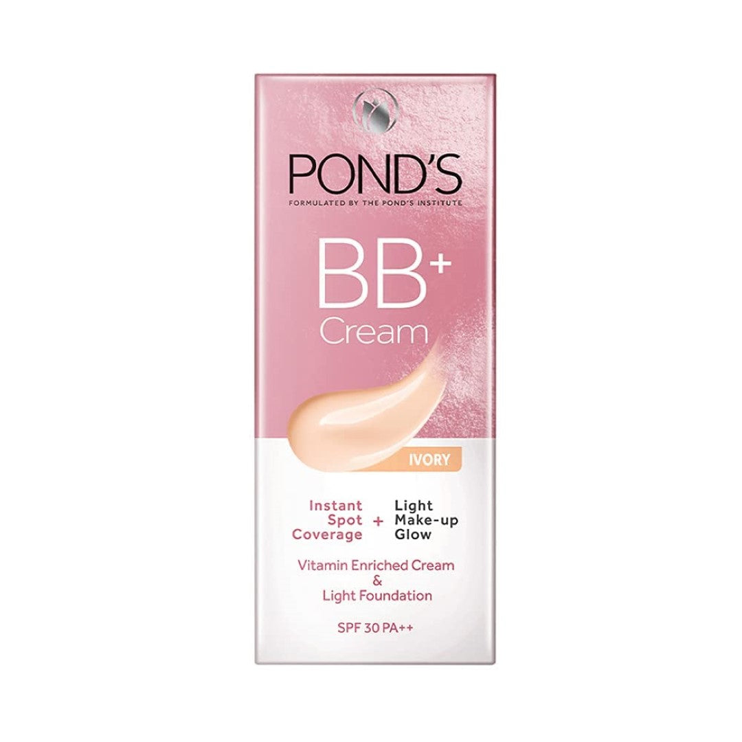 POND'S Bb+ Cream, Instant Spot Coverage + Light Make-Up Glow, Ivory 30G,