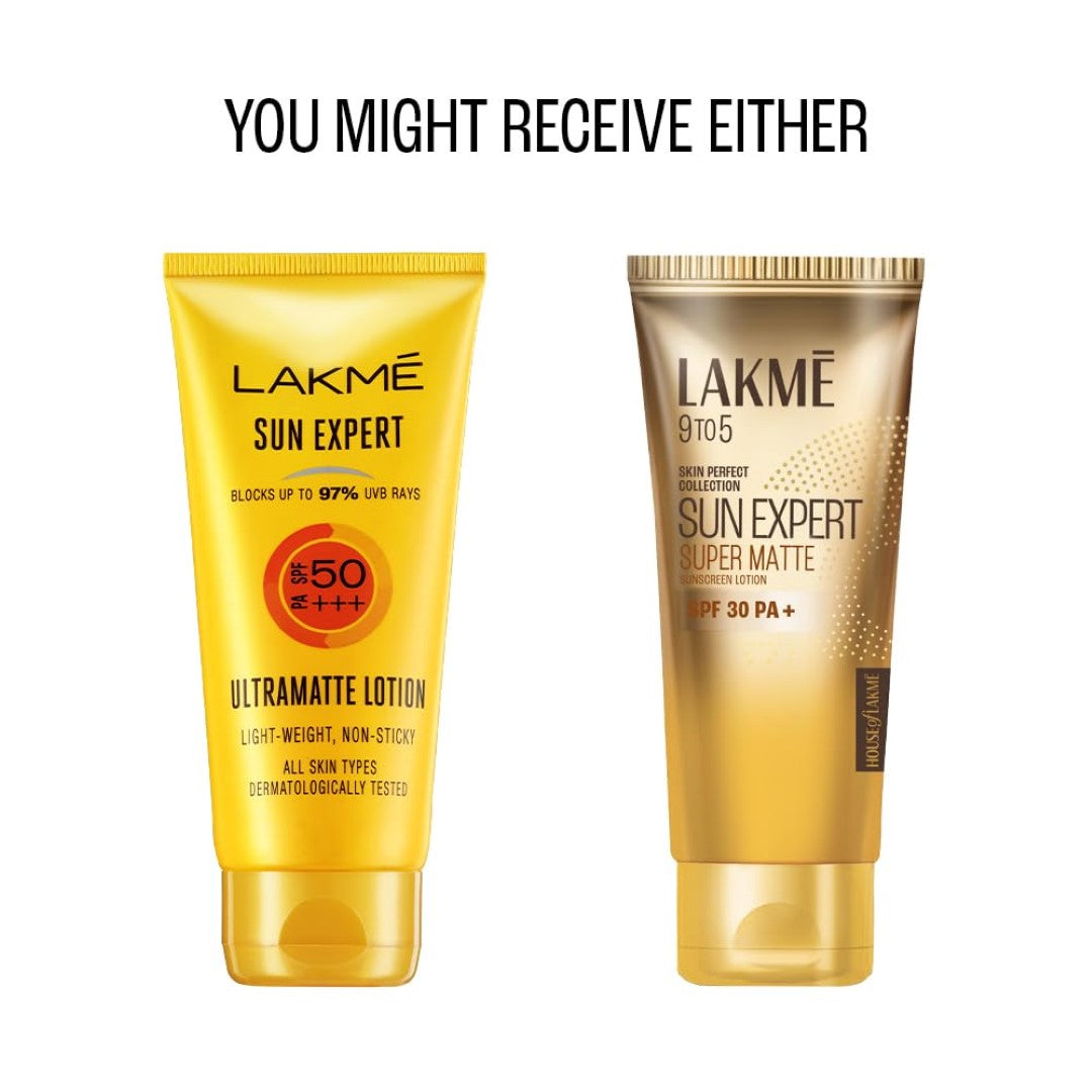 Lakmē Sun Expert SPF 30 PA++ Super Matte Lotion Sunscreen | Helps reduce pigmentation | Non-sticky | For All Skin Types, For UVA/B Protection,No White Cast 100ml