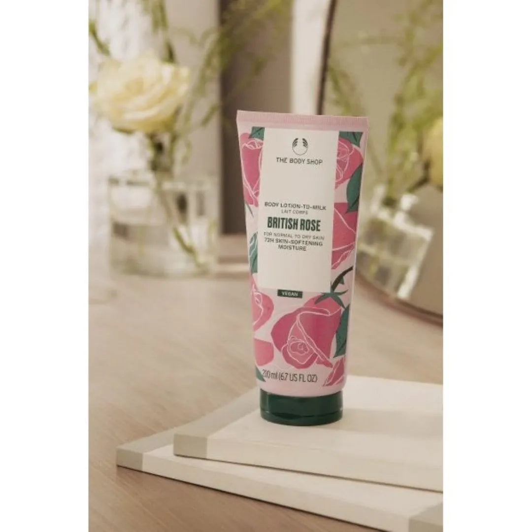 The Body Shop British Rose Body Lotion to Milk For Normal To Dry Skin (200ml)