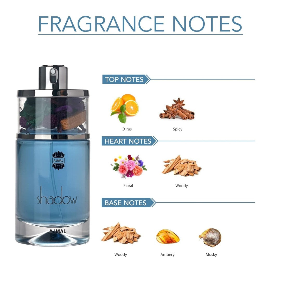 Ajmal Shadow II Pour Homme Men Eau De Parfum Perfume for Men,100ML