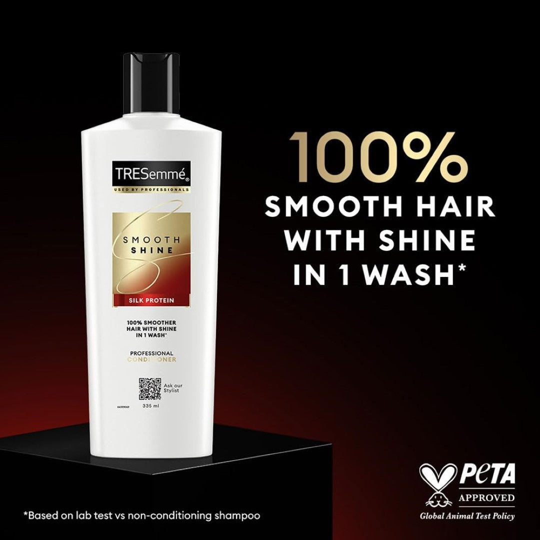 TRESemme Smooth & Shine, Fresh Conditioner, 335 Millilitre, For Silky Smooth Hair, With Biotin & Silk Protein, Deeply Moisturizes Dry & Frizzy Hair, For Men & Women