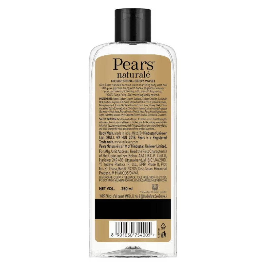 Pears Naturale Nourishing Coconut Water Body Wash Paraben Free Shower Gel (250ml)