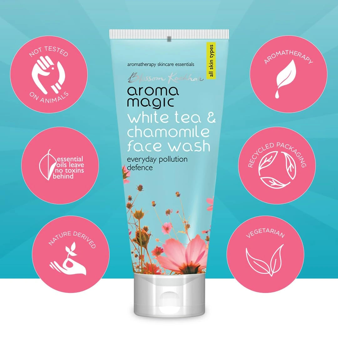 Aroma Magic Everyday Pollution Defence White Tea & Chamomile Face Wash 100ml