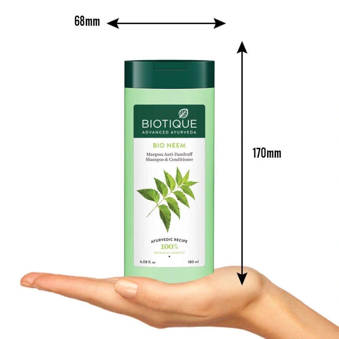 Biotique Fresh Neem Anti Dandruff Shampoo and Conditioner (180ml)