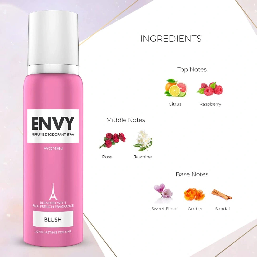 ENVY Blush Deo Long Lasting Fragrance Deodorant for Women (120ml)