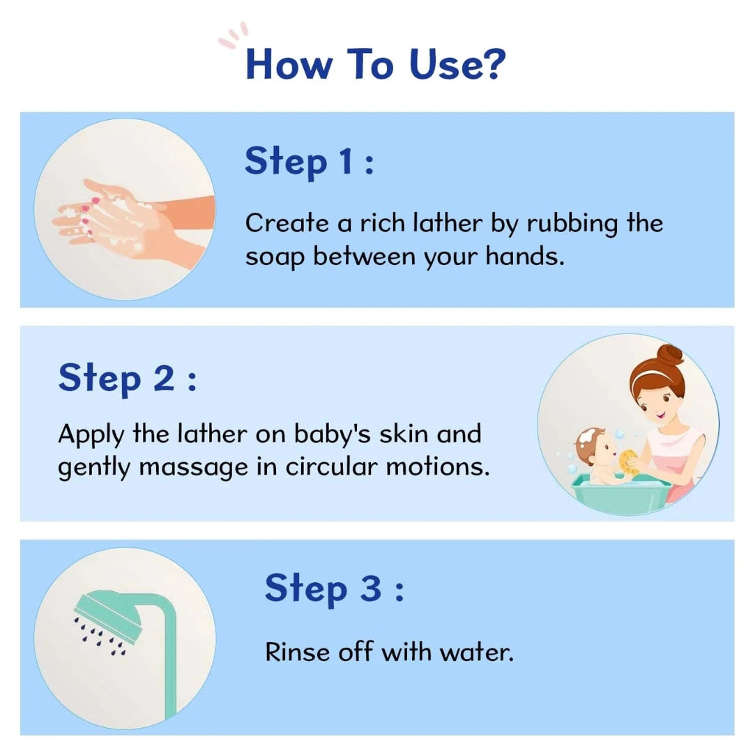 Chicco Baby Moments Bathing Soap for Babies with Almond & Olive Oil, 125g (Buy 3 Get 1 Free)| Nourished & Moisturized Skin| No Parabens | Dermatologically Tested on Sensitive Skin