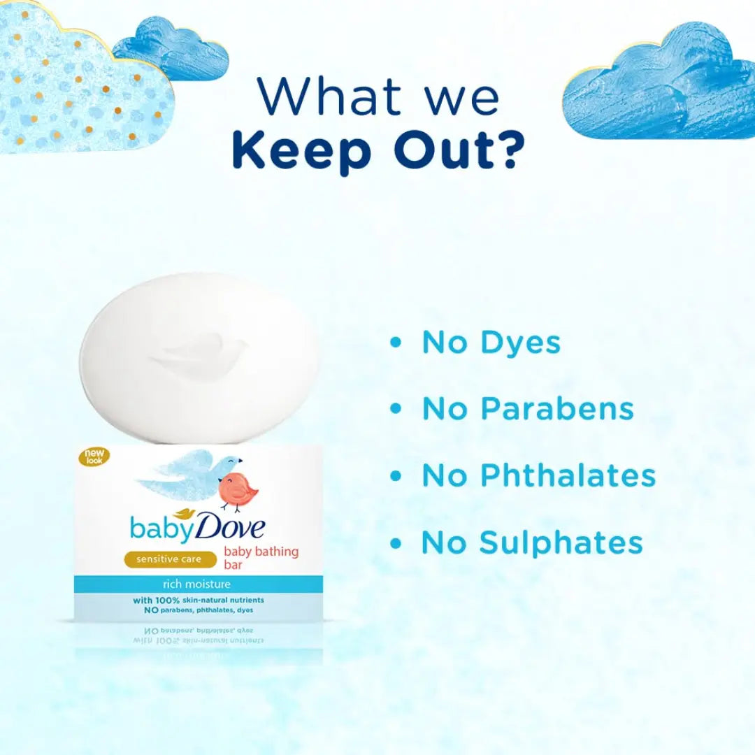 Baby Dove Rich Moisture Bathing Bar, 75g