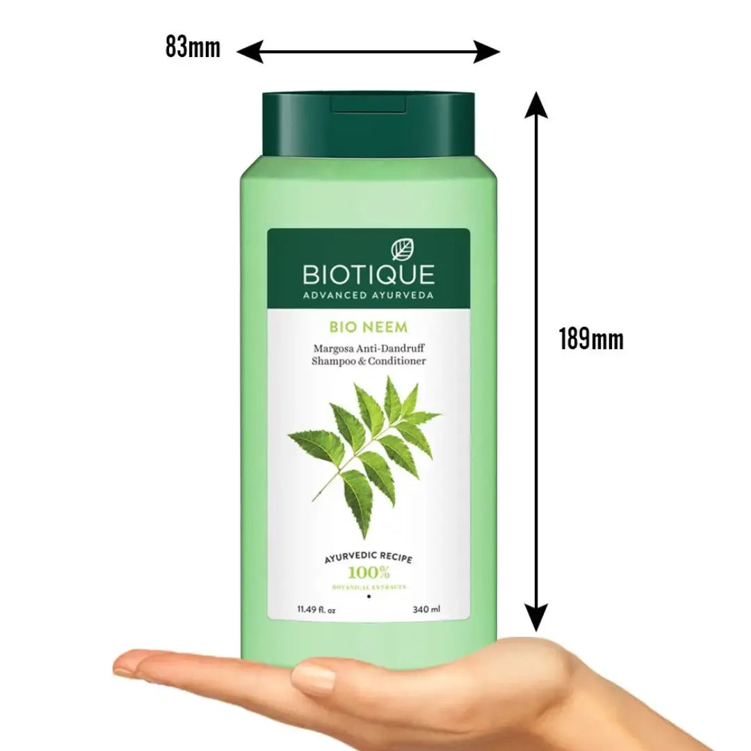 Biotique Fresh Neem Anti Dandruff Shampoo and Conditioner (340ml)
