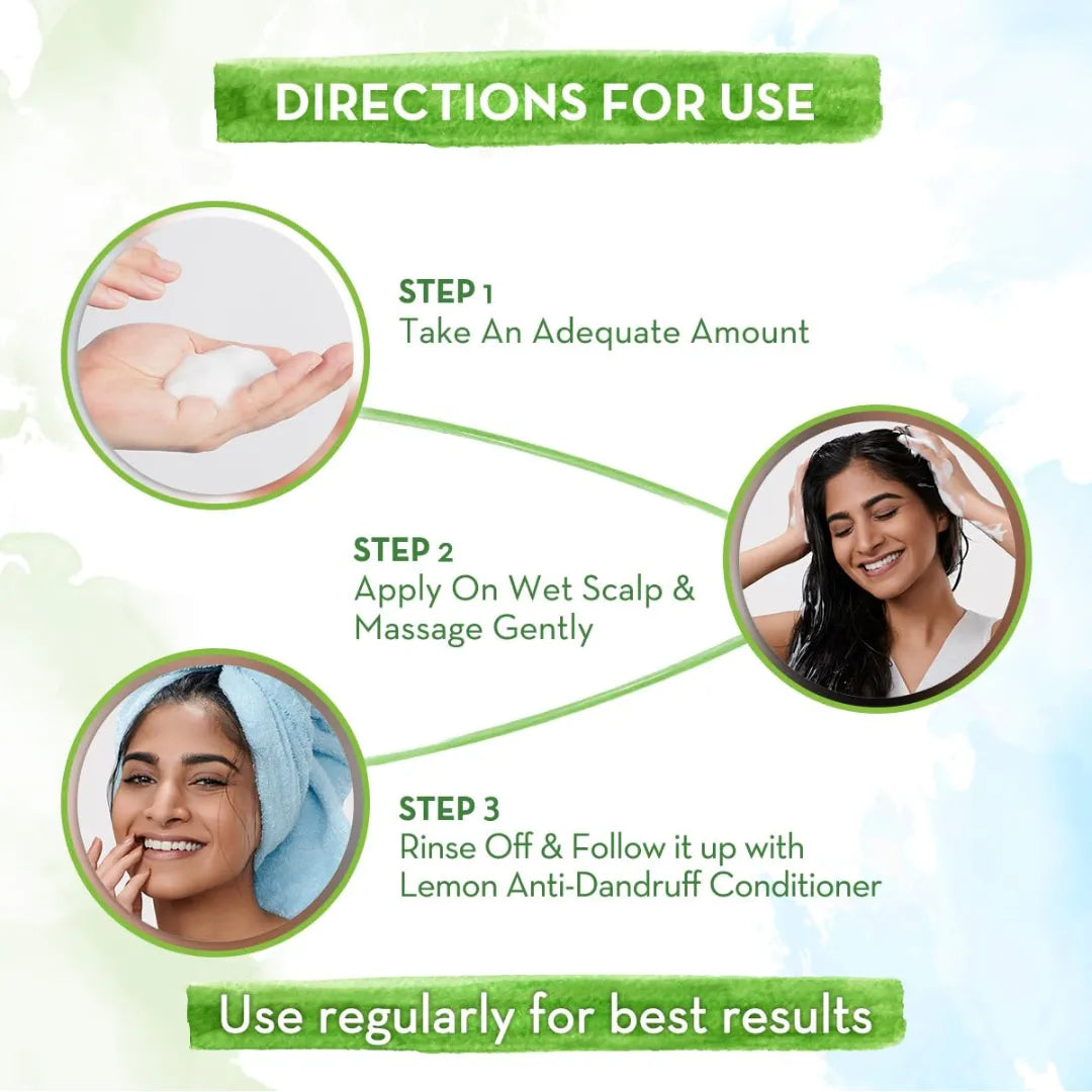 Mamaearth Lemon Anti-Dandruff Shampoo - with Lemon & Ginger for Itchy & Flaky Scalp (250ml)