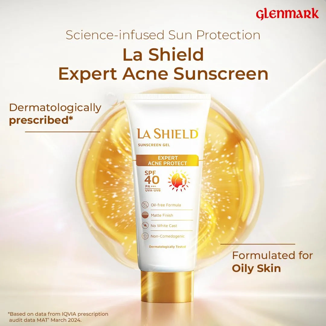 La Shield Anti-Acne Oil Free SPF 40+ & PA+++ Sunscreen Gel - 50g