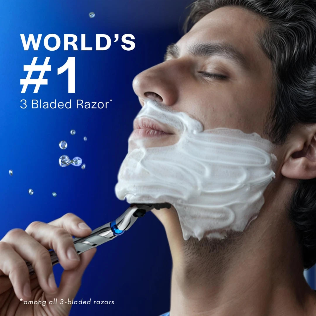 Gillette Mach 3 Turbo Shaving Razor Blades-Pack Of 8S(Cartridge), Men