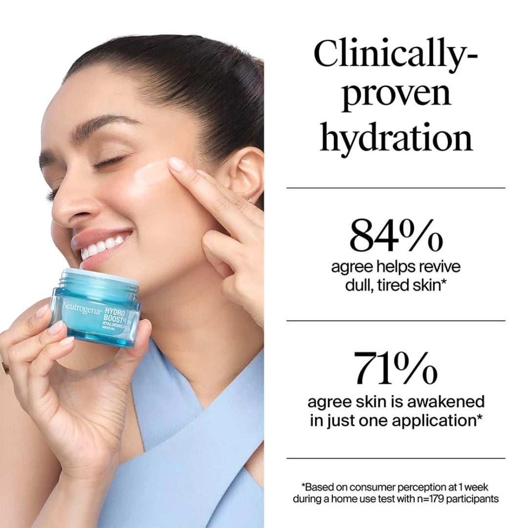 Neutrogena Hydro Boost Hyaluronic Acid Hydrating Water Gel Daily Face Moisturizer For All Skin Types, 50g