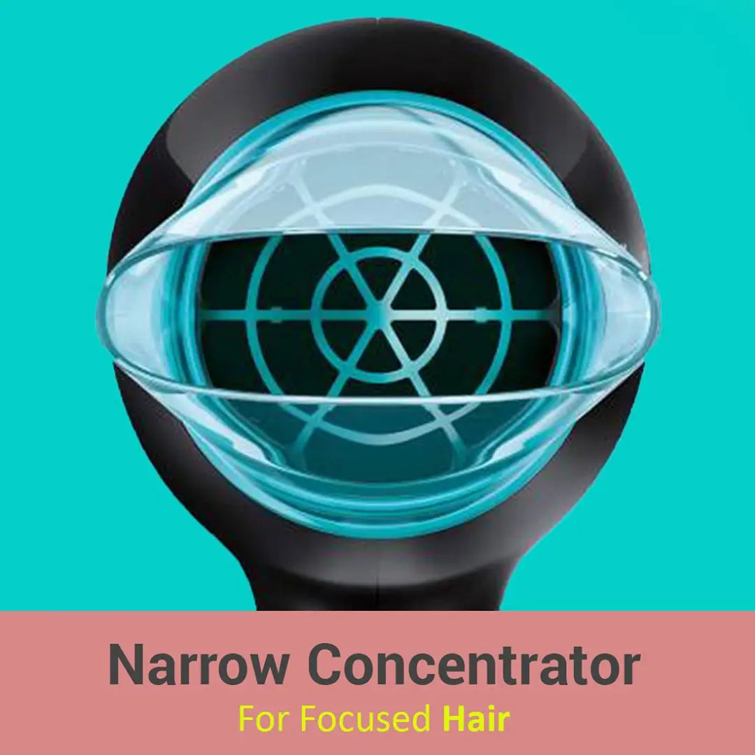 NOVA NHP 8105 Silky Shine Hot & Cold Foldable 1200W Hair Dryer - Black & Blue