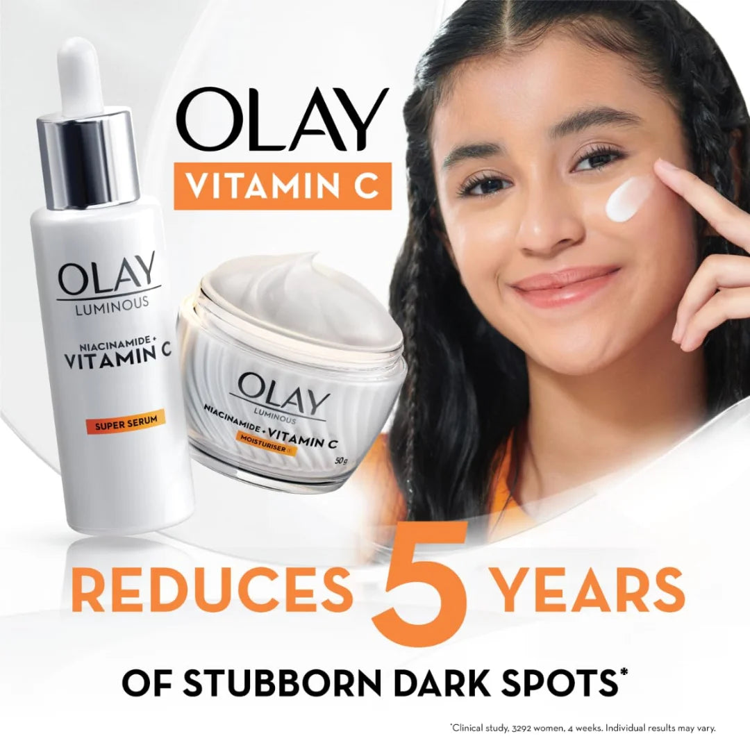 Olay Vitamin C Face Cream with Niacinamide l Even Glow & Smooth Texture l Normal, Oily, Dry & Combination Skin l Parabens & Sulphate-free l 50g