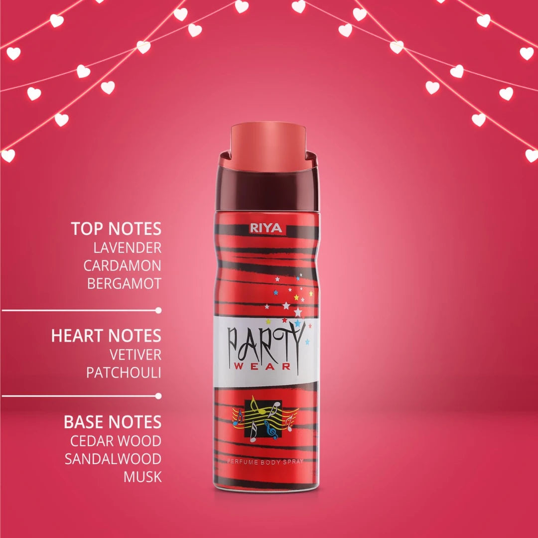 Riya Party Wear Deodorant Unisex Perfume Body Spray (200ml)