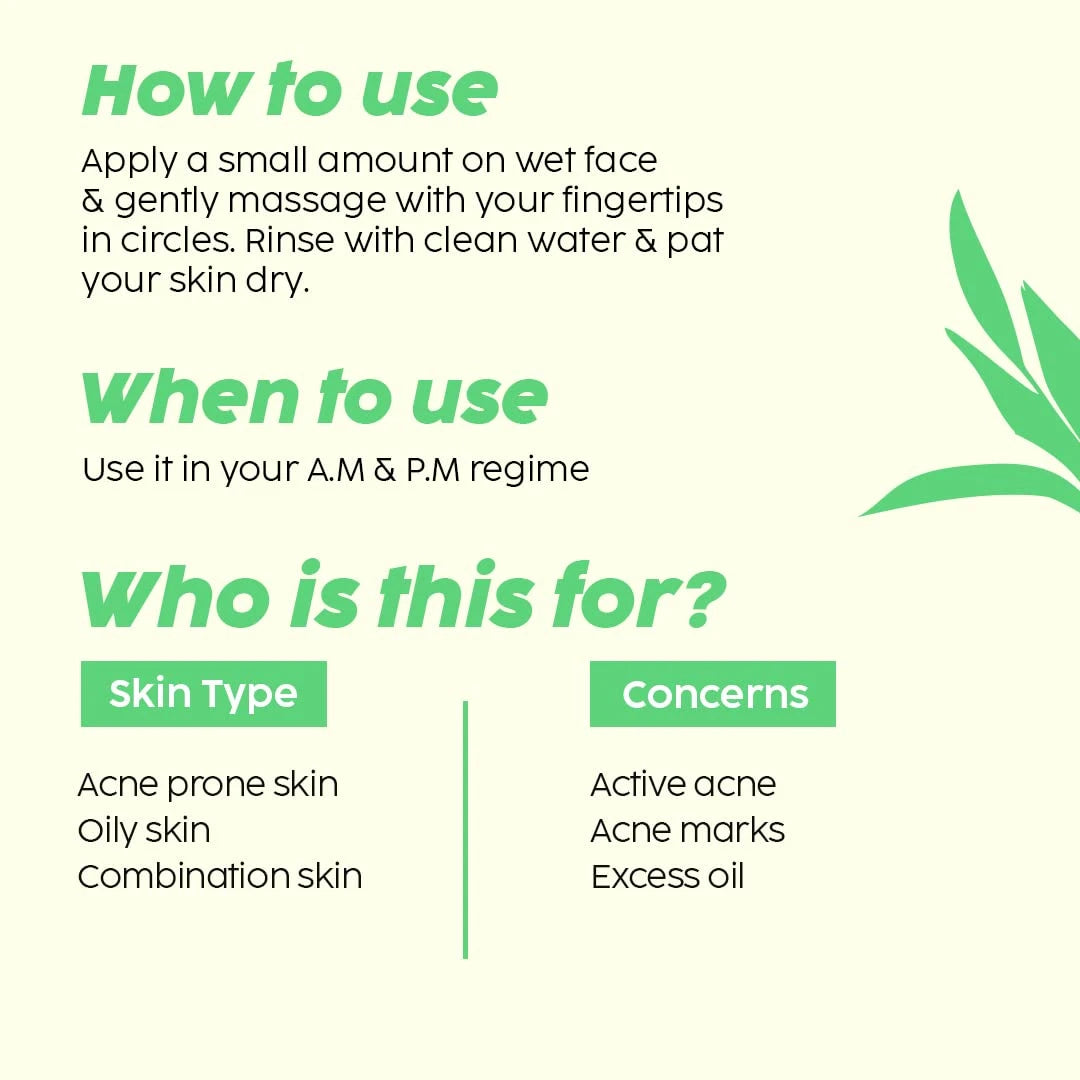 PLIX - THE PLANT FIX 0.5% w/w Salicylic Acid Jamun Face Wash Cleanser Gel For Active Acne & Oil Control, For Breakouts | Oily & Acne Prone Skin | Women & Men | (100ml)