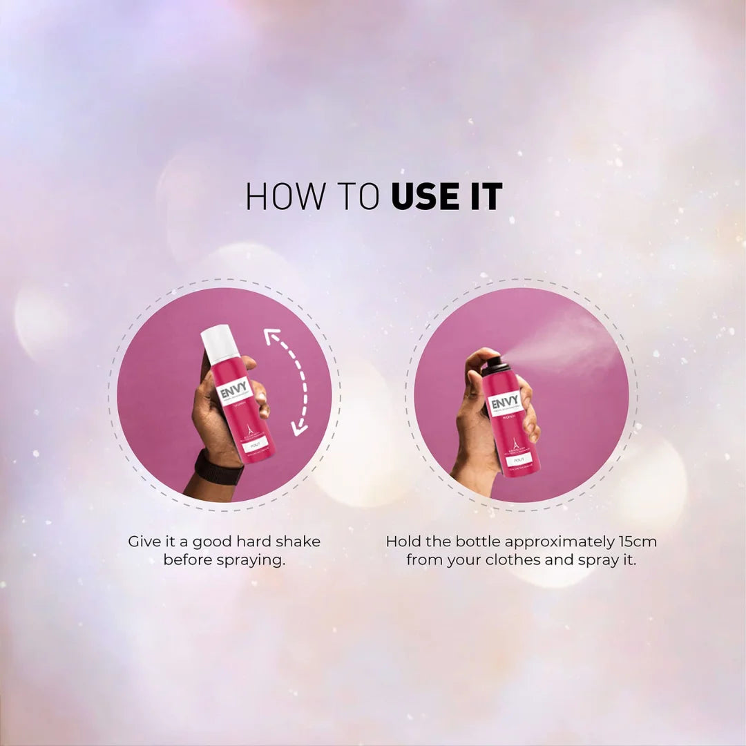 ENVY Pout Deodorant | Long Lasting Deo Perfume Spray For Women (120ml)