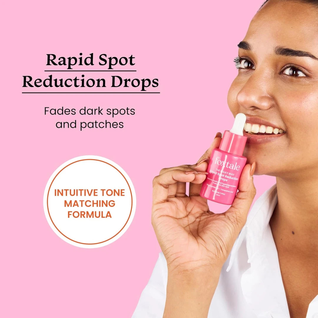 Foxtale Rapid Spot Reduction Drops (Buy 2 Get 1 Free) 3% Tranexamic Acid & Peptide Serum For Pigmentation 30ml