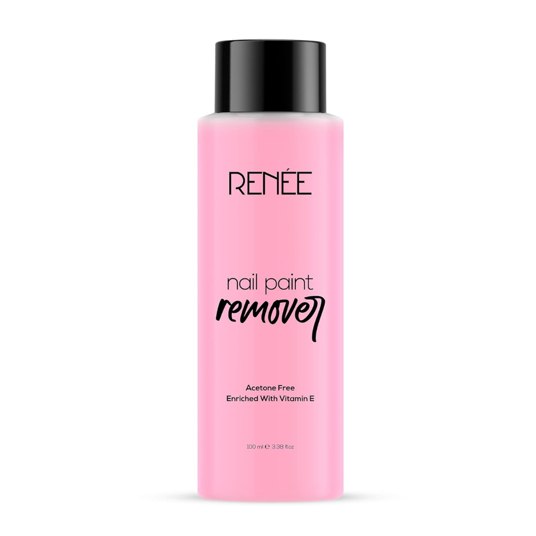 RENEE Nail Paint Remover, 100ml - Moisturizing, Acetone Free, with Vitamin E & Glycerin for Nourished, Stain Free Nails - Quick, Effective, Gentle Nail...