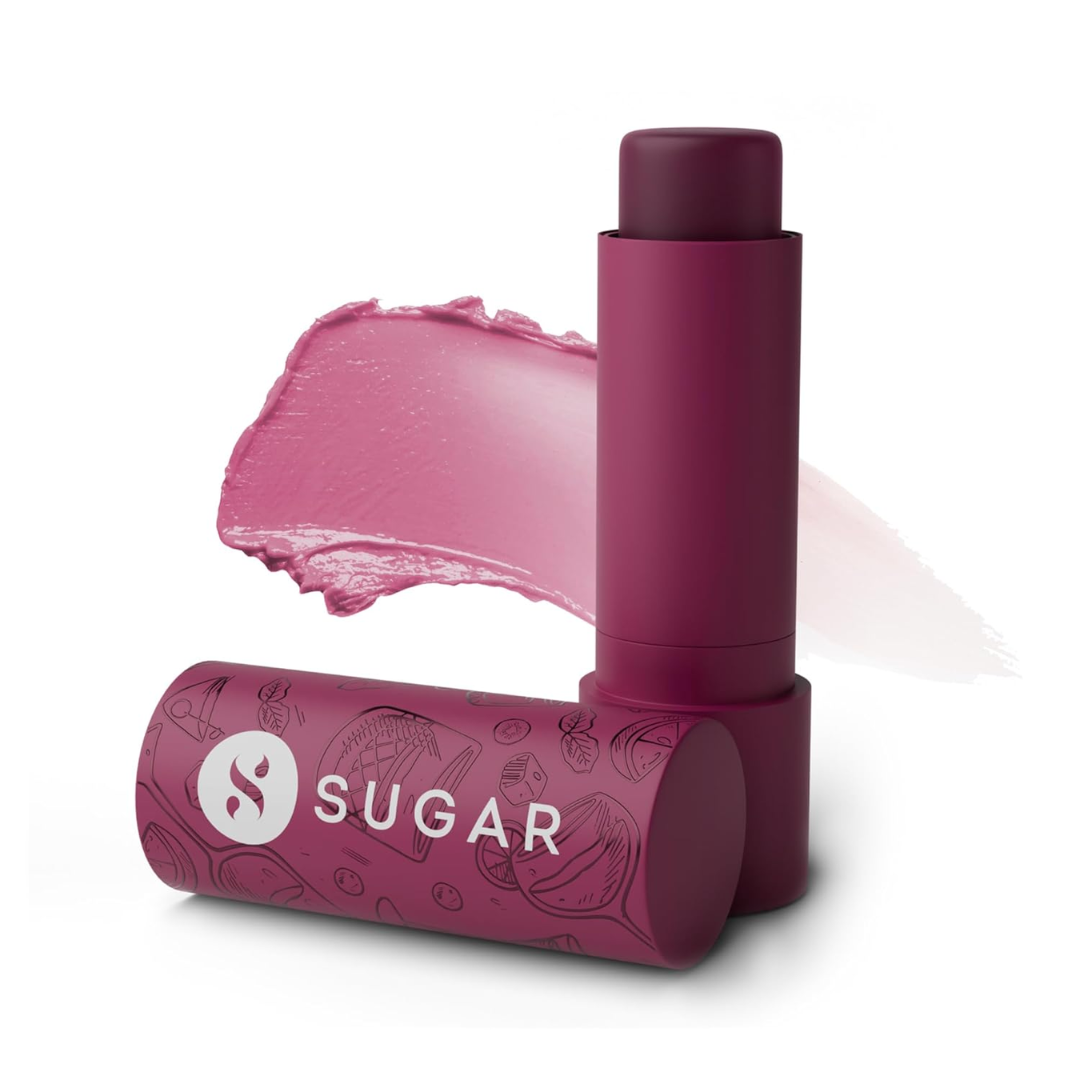 SUGAR Cosmetics Tipsy Lips Moisturing Balm with Vitamin E, Shea Butter and Jojoba Oil | Tinted Lip Balm with SPF | Lip Protection & Nourishment | 4.5gm - 02 Cosmopolitan