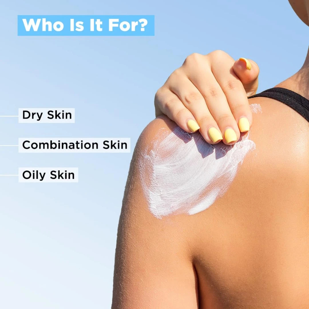 SunScoop 5% Niacinamide Daily Moisture Sunscreen Body Lotion SPF 50+ PA++++ | 24-Hours Moisturization | For Men & Women -200ml