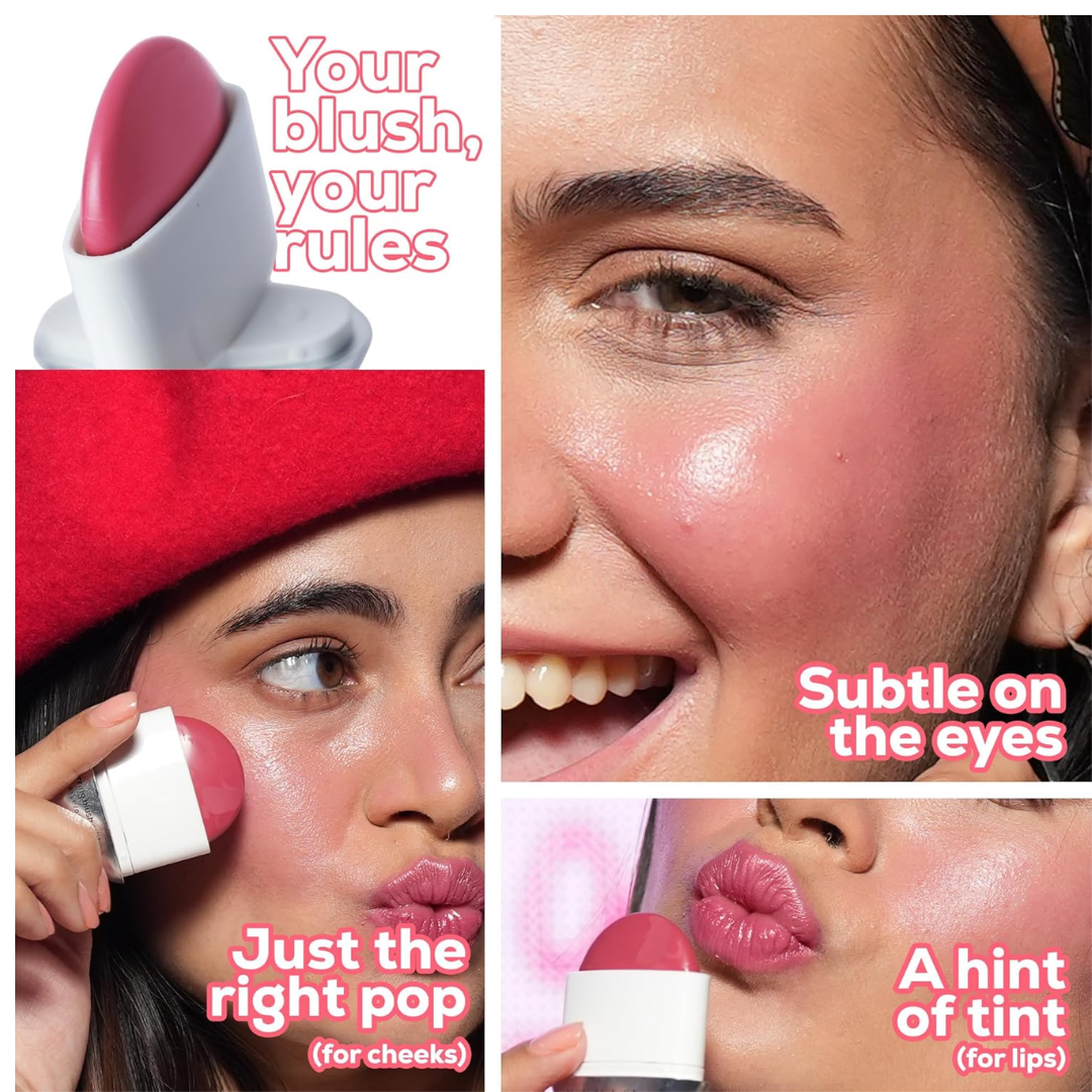 RENEE Blushie Blurring Blush Stick | Buildable Formula With Soft-Focus Matte Finish | Lightweight, Long-Lasting, Easily Blendable | With Hyaluronic Acid,...