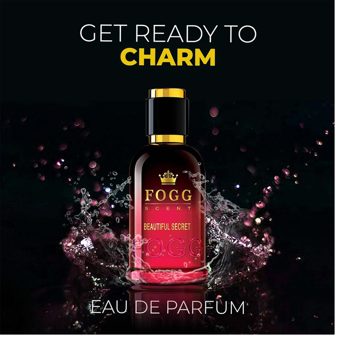 Fogg Scent Beautiful Secret Perfume for Women, Long-Lasting, Fresh & Powerful Fragrance, Eau De Parfum