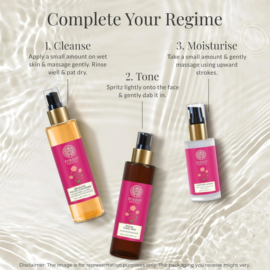 Forest Essentials Delicate Facial Cleanser Mashobra Honey, Lemon & Rose Water 130 Ml (Face Wash)