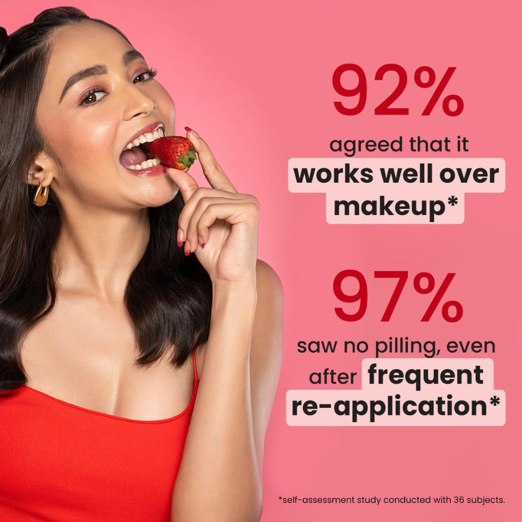 Dot & Key Strawberry Dew SPF 50 Sunscreen Air Light | SPF 50 PA+++ In-Vivo Tested | Broad Spectrum | UVA / UVB Rays Protection | With Hyaluronic & Ceramide for Hydration & Skin Barrier | Mess Free & No White Cast |20g