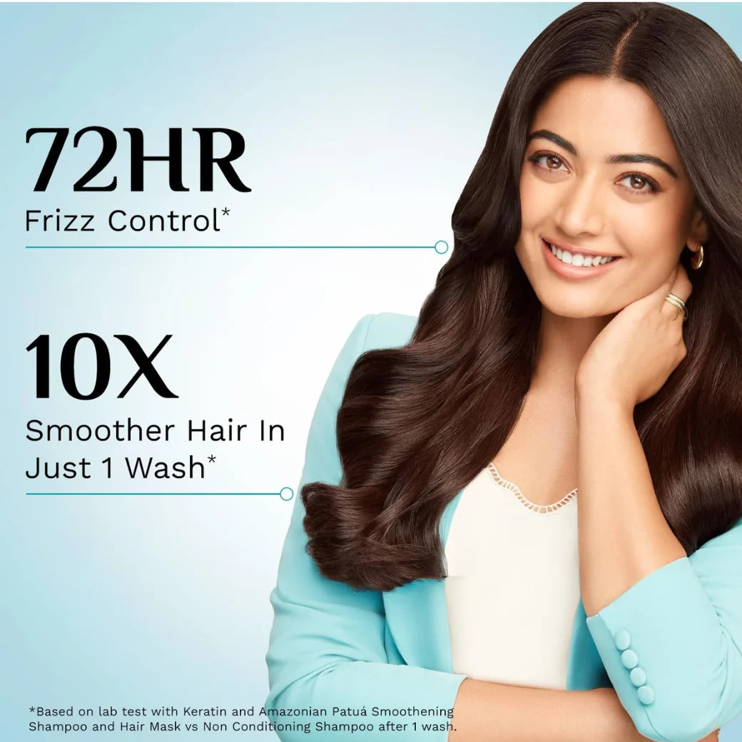 Pilgrim Patuá & Keratin Hair SMOOTHENING SHAMPOO for Dry & Frizzy hair | Sulphate & Paraben free shampoo for Women & Men | Hair Smoothening & healthy scalp | 200 ml
