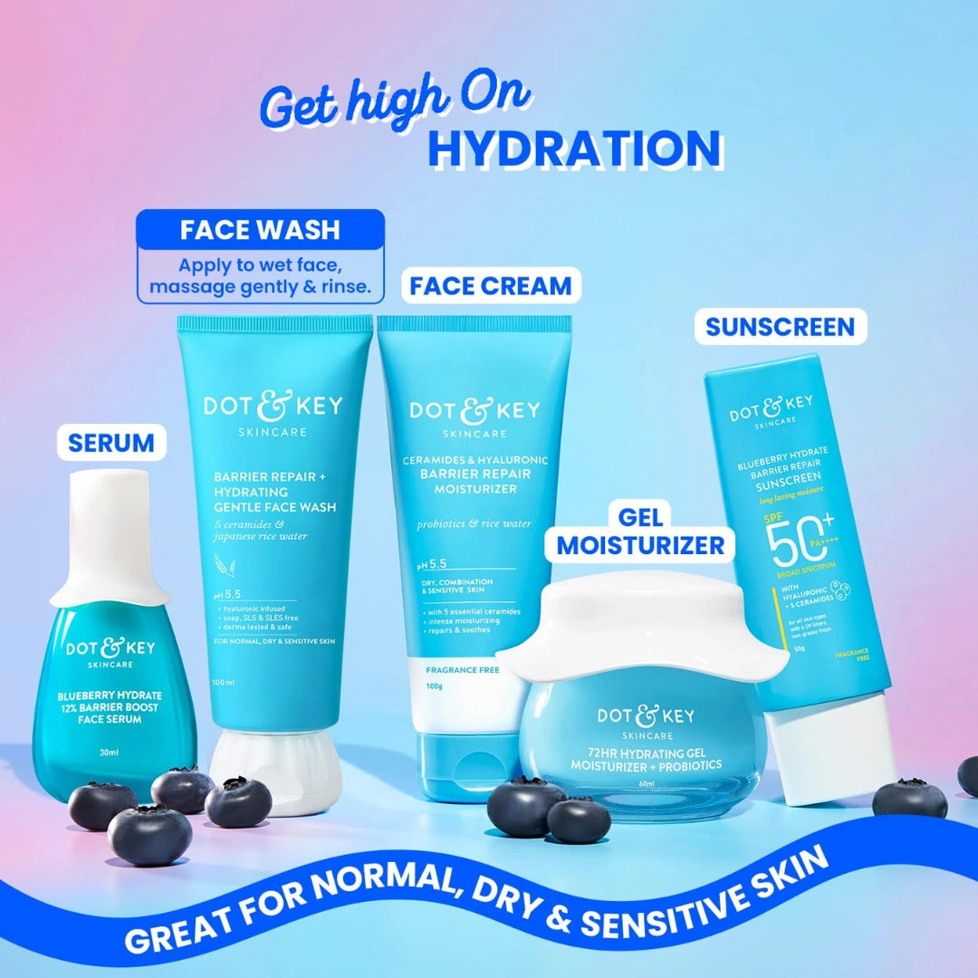 DOT & KEY Barrier Repair + Hydrating Gentle Face Wash With Probiotic | Ceremide Face Wash | 175ML
