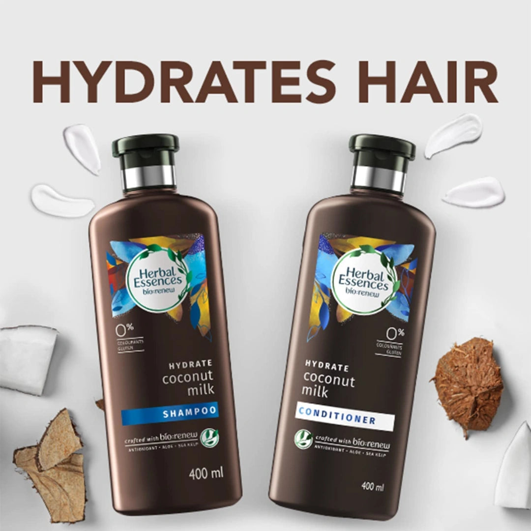 Herbal Essences bio:renew Coconut Milk SHAMPOO, 400ml, No Parabens No Colourants