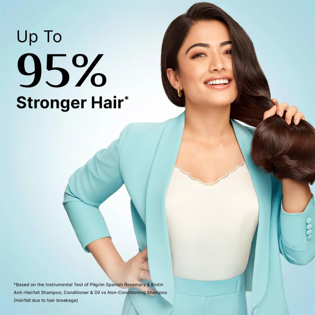 Pilgrim Spanish Rosemary & Biotin Anti Hairfall Shampoo for Reducing Hair Loss & Breakage 200ml