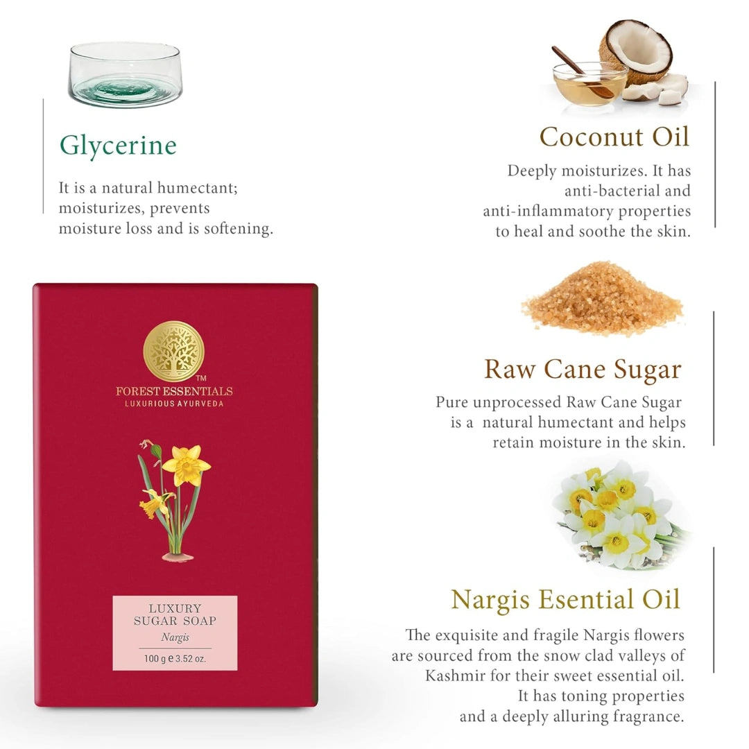 Forest Essentials- Gently Cleanses and Softens Skin||Ayurvedic Scented Handmade Bath Soap