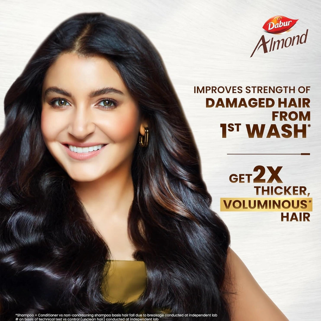 Dabur Almond Shampoo - 650 ml | For Nourished & Smooth Hair | Intense Nourishment | Helps in Hair Strenghtening
