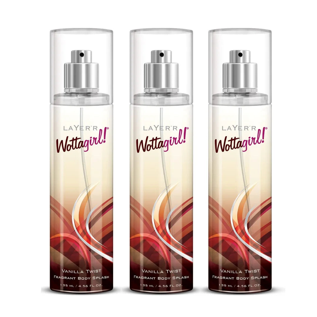 Layer'r Wottagirl Vanilla Twist Body Splash Spray For Women (135ml)
