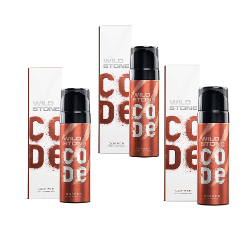 Wild Stone Code Copper No Gas Body Perfume Spray -120ml (Pack of