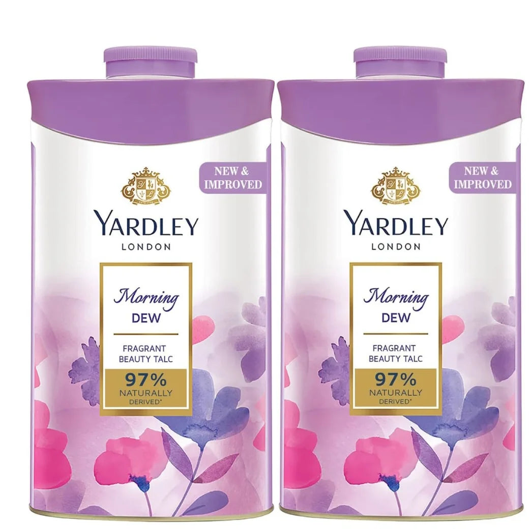 YARDLEY Morning Dew Talc For Men & Women 250 g *2 Pcs (2 x 250 g)