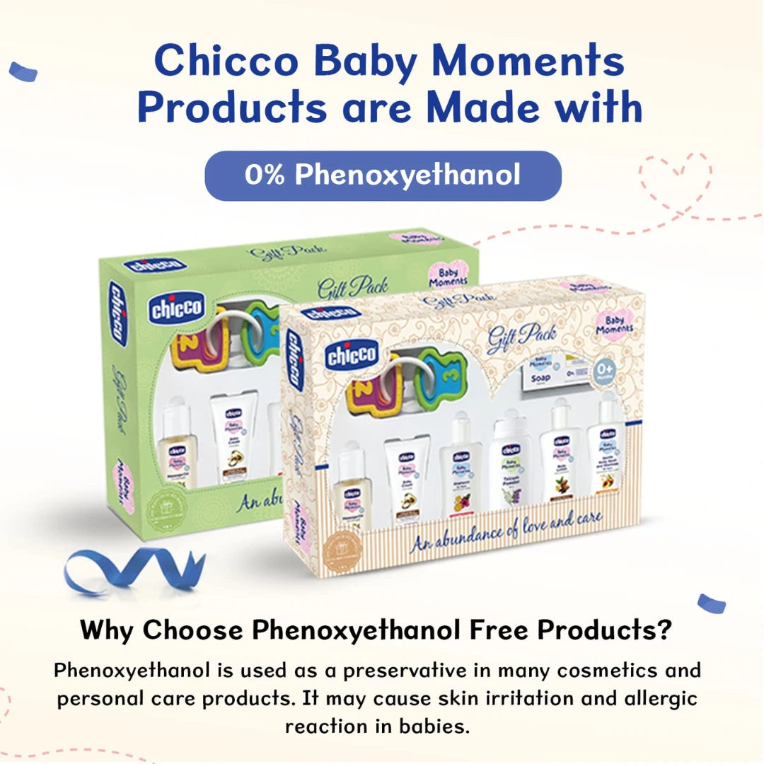 Chicco Baby Moments Delight Gift Pack Beige, Ideal Baby Gift Sets for Baby 0% Phenoxyethanol, 0m+ (8 Items)
