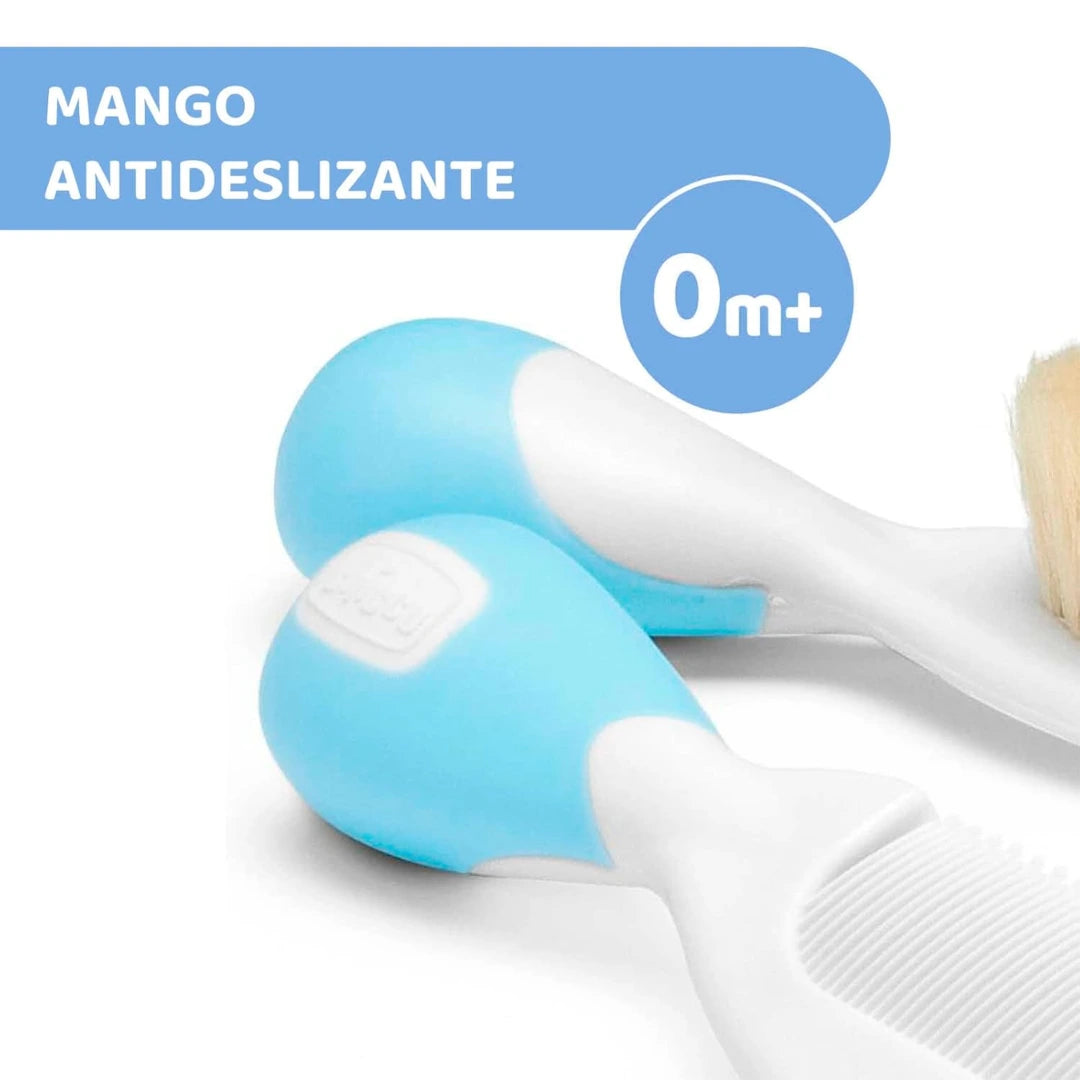 Chicco Brush And Comb- Light Blue, 2 Piece