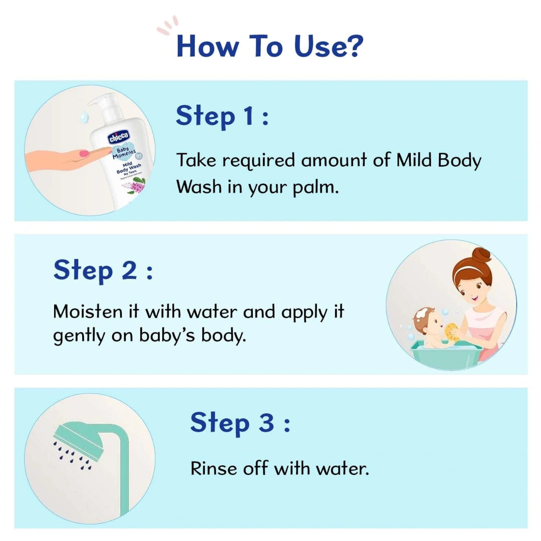 Chicco Baby Moments Mild Body Wash Relax, Mild formula for Baby’s Body & Face Wash (500ml)