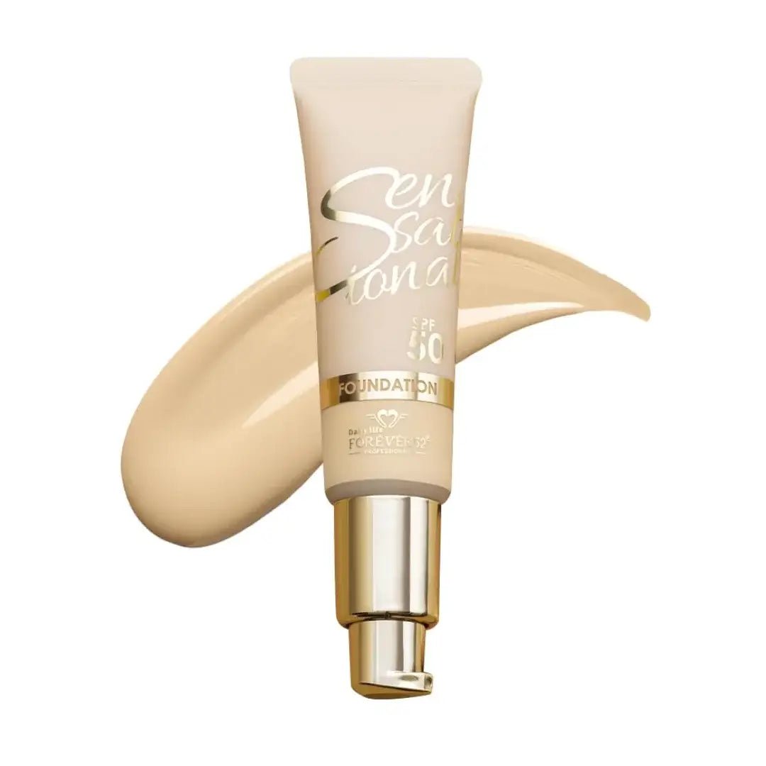 Daily Life Forever52 Sensational Liquid Foundation | SPF 50+, Full Coverage with Hyaluronic Acid, Niacinamide & Vitamin E | 12HR Radiant, Long - Lasting Finish - Deals999