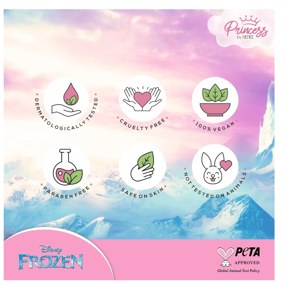 RENEE Disney Frozen Princess Icecream Lip Gloss Elsa-For Pre-Teen Girls,Enriched With Shea Butter & Apricot Oil,Adds Glossy Shine With Nourishing And Moisturizing Effect - No Parabens - 8Ml