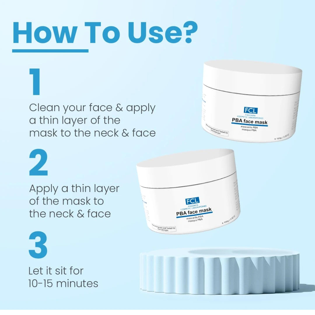 FIXDERMA FCL Brightening Face Mask | Kojic Acid Face Mask With Hyaluronic Acid For Glowing Skin | With PHA, BHA & AHA | Exfoliates Dead Skin & Shrinks Open Pores - 100Gm