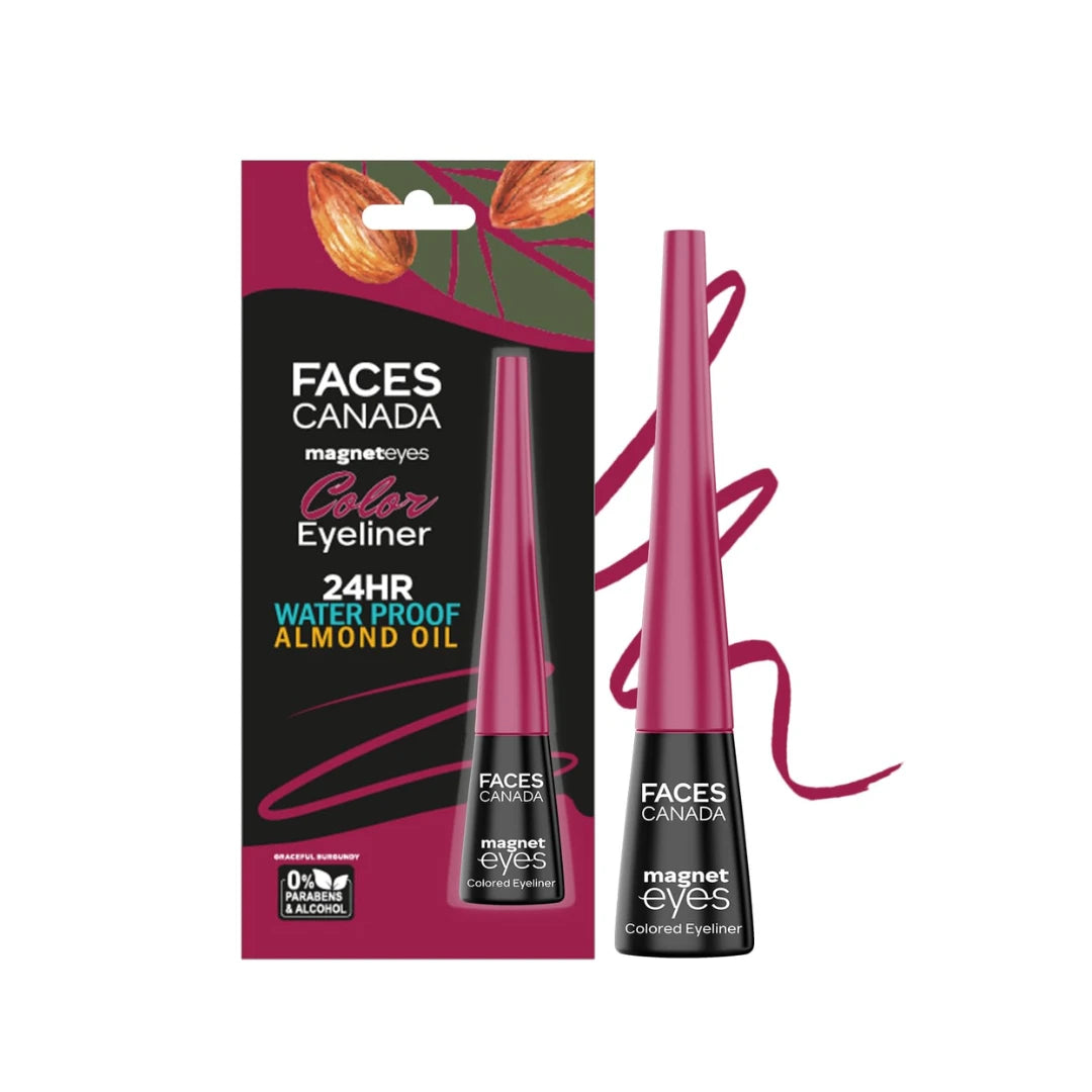 FACESCANADA Magneteyes Color Eyeliner Ge|Glossy Finish|24Hr Long-Lasting|Waterproof|Smudgeproof|Precise Application|Intense Color Payoff|Almond Extract & Vitamin E