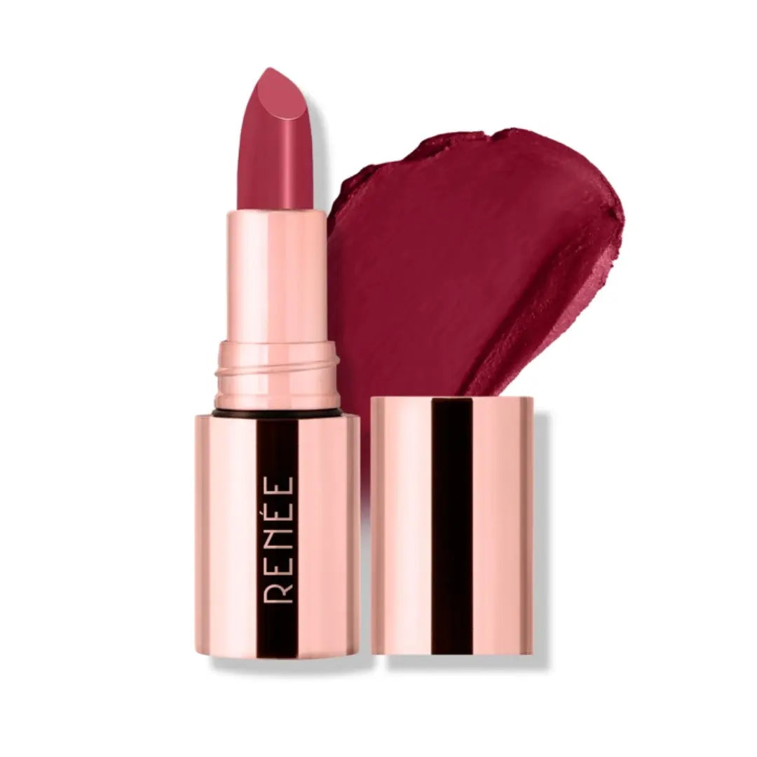 RENEE Everstay Matte Lipstick - Red Scarlet, Long Stay, Hydrating & Non-Drying, Smudge & Transfer Proof, Lightweight, Intense Pigment, Full Coverage, Vitamin E Infused, for All Occasions, 4.2g