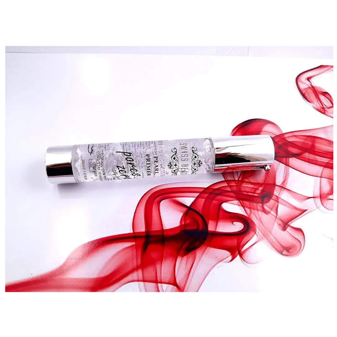 Swiss Beauty Pearl Primer, Prime Light, Face Makeup, Pearl-Pores, 30ml - Long Stay, Oil Free, All Skin Type, Primer for Face Makeup